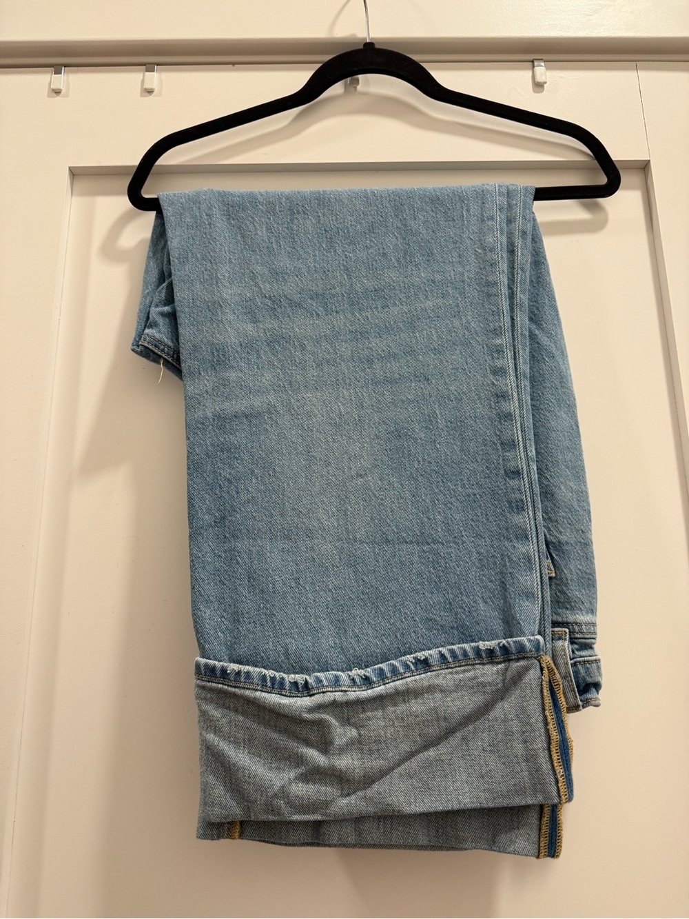 Ann Taylor Light Blue Wide-Leg Cuffed Jeans - Picture 5 of 7